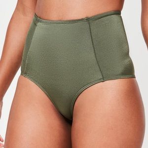 Khaki High Waisted Swim Bottoms